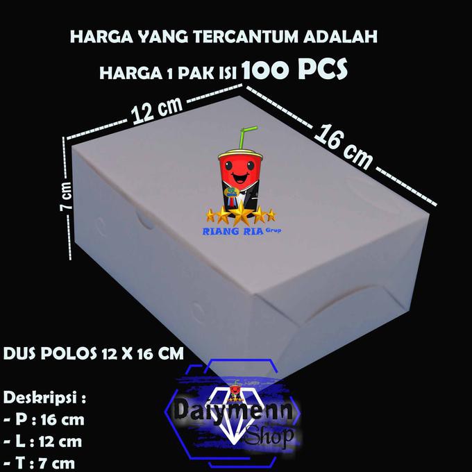 

Dus Makanan Snack Polos Uk 12 X 16 Cm @100 Pcs Dus Snack Dus Kue Roti