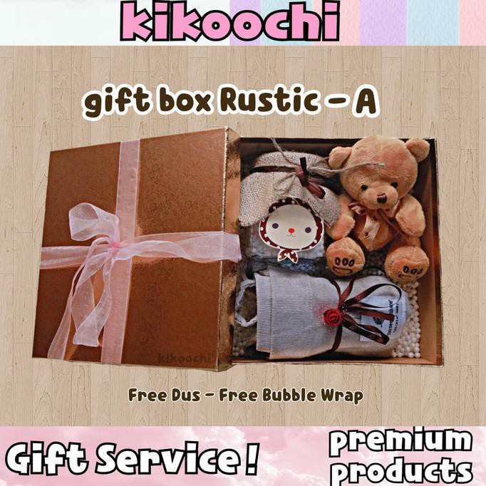 

Gift Box Hadiah Ulang Tahun Pacar Kado Birthday Wanita Cewek Wisuda - Rustic A