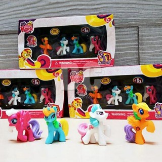 Vitaks165 Mainan Anak Vynil Little Pony Isi 6 Pcs Shopee