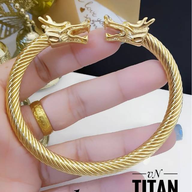 Gelang Titanium kepala naga