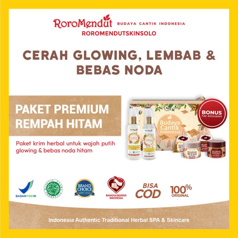 RORO MENDUT PAKET SKINCARE PREMIUM REMPAH HITAM