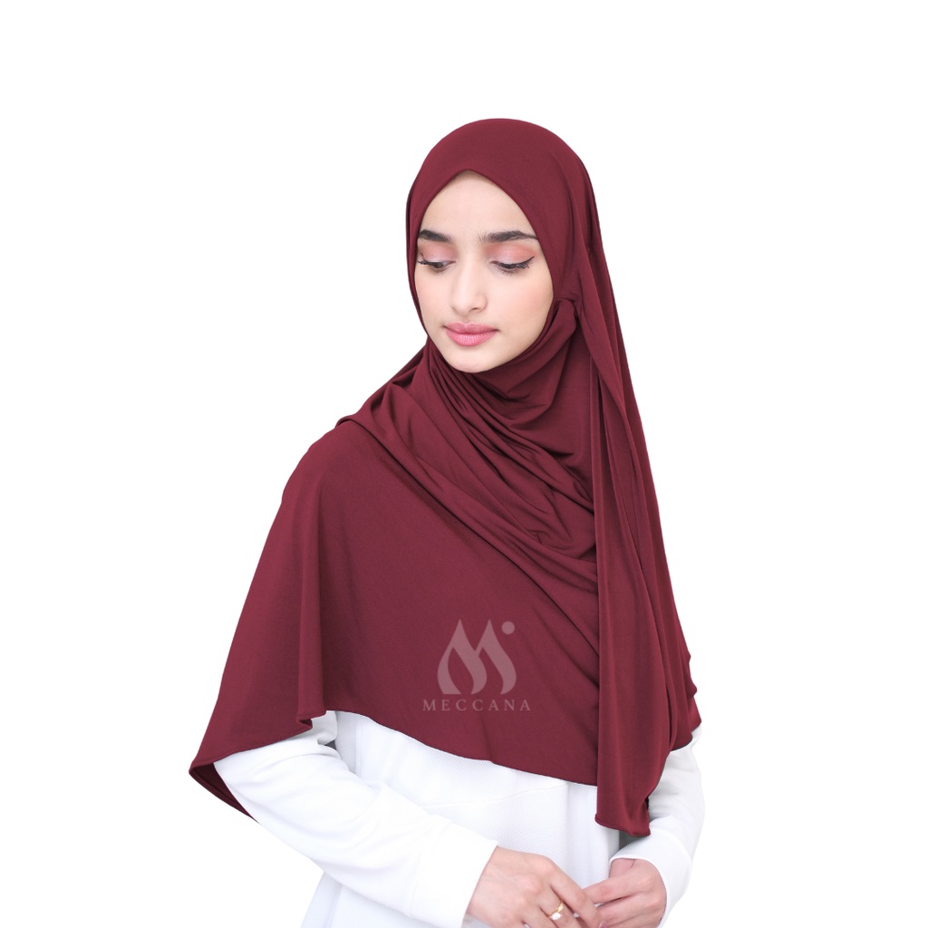 Marwa Instan - Pashmina Instan Jersey-Maroon