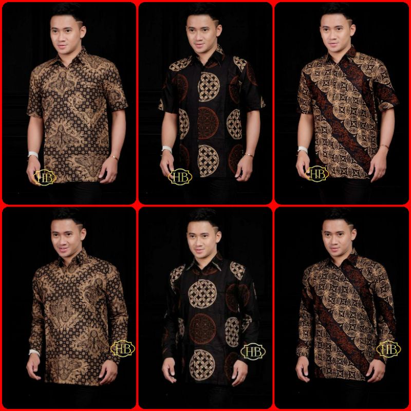 NEW ARRIVAL DISTRO BATIK PRIA SOGAN HRB026 kemeja pria batik kenongo Seno padi BATIK PRIA PEKALONGAN