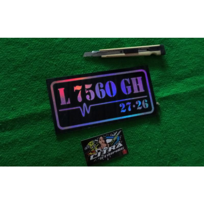 plat motor variasi mika akrilik