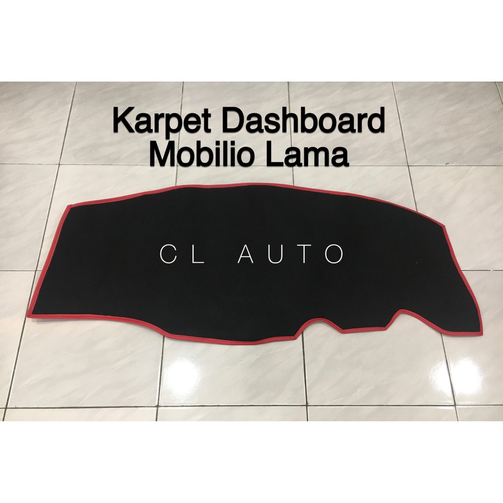 KARPET COVER ALAS DASHBOARD Honda MOBILIO LAMA BAHAN BLUDRU BALDU WARNA HITAM DAN MERAH PENUTUP PELI