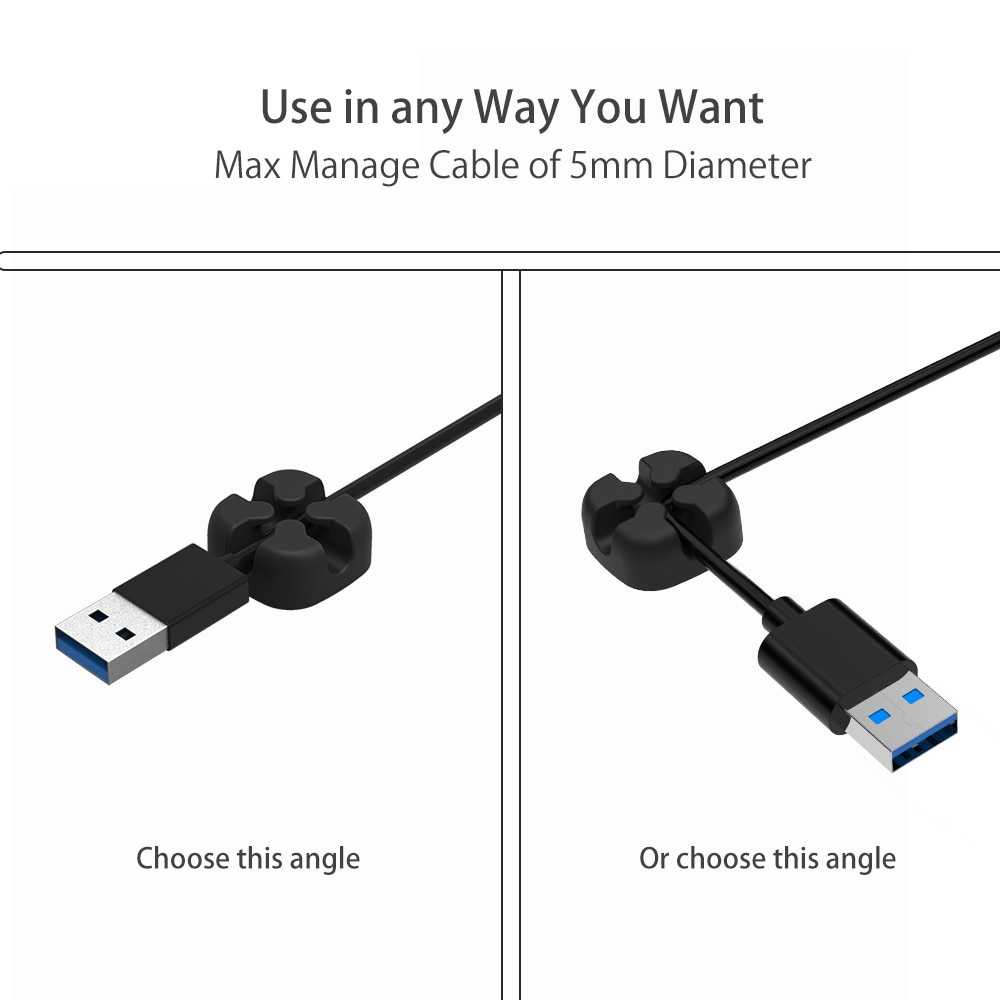 IDN TECH - NTONPOWER Cable Clip Cross Holder Manajemen Kabel 1Pcs - CMS-10