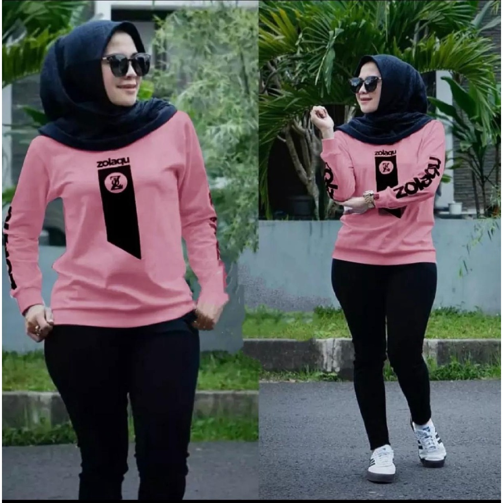 ATASAN LENGAN PANJANG/SWEATER ZOLAQU/COD /BAJU WANITA LENGAN PANJANG/SWEATER HIJAB STYLE