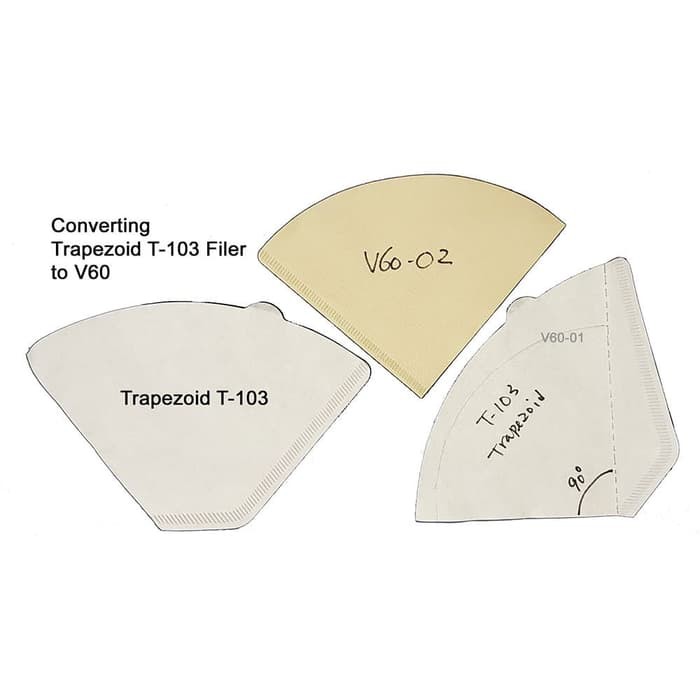 Kertas Saringan kopi Trapesium Coffee paper Filter 102 White TPF-102.W