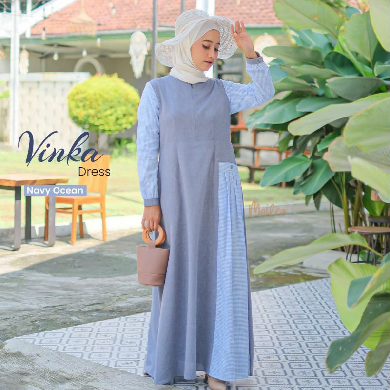 GAMIS DRESS BUSUI CASUAL VINKA BY MAILEA