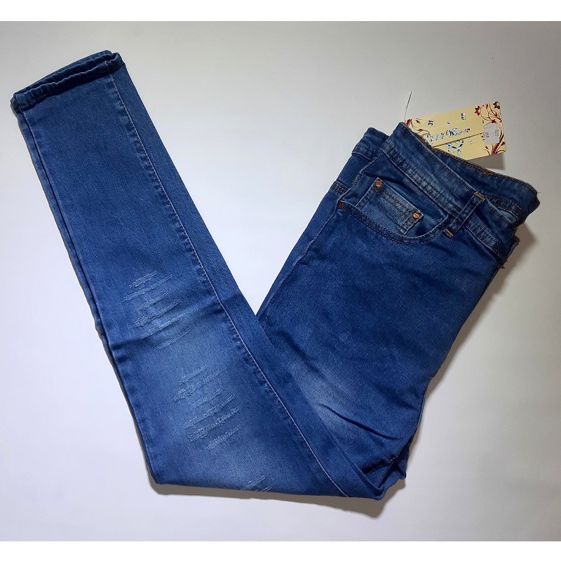 Celana panjang Jean wanita Highwaist Laser bahan Soft jeans Premium Melar L414 Woman 01