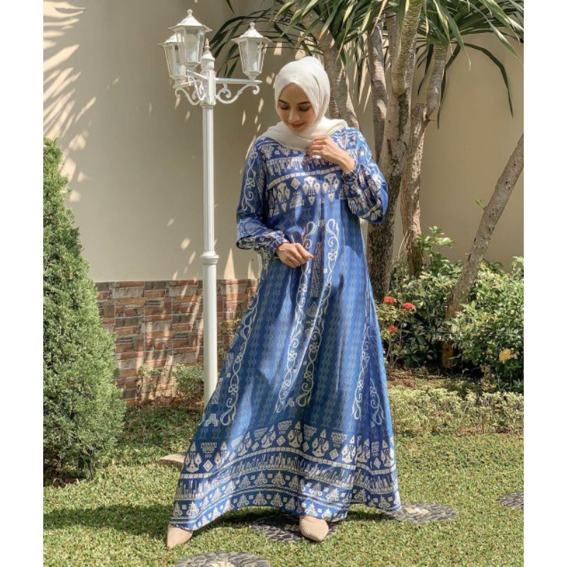 Dress maxi - Gamis Dior Silk Premium - Dress Mewah - Busui Frendly