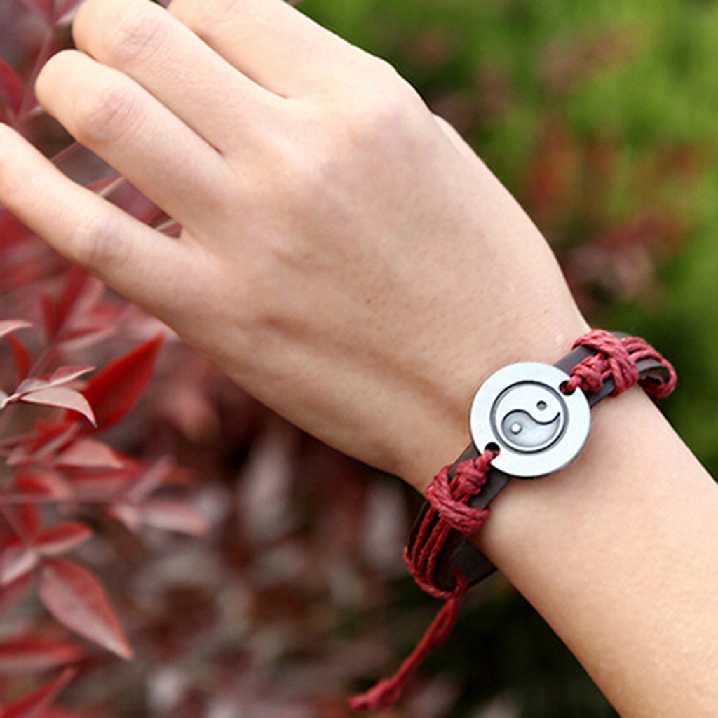 Hu Hu Hu Hu Hu Alat Bantu Pasang Kacamata♡ Gelang Tali Kulit Sintetis Multilayer Dengan Charm Infinity Untuk Priawanita