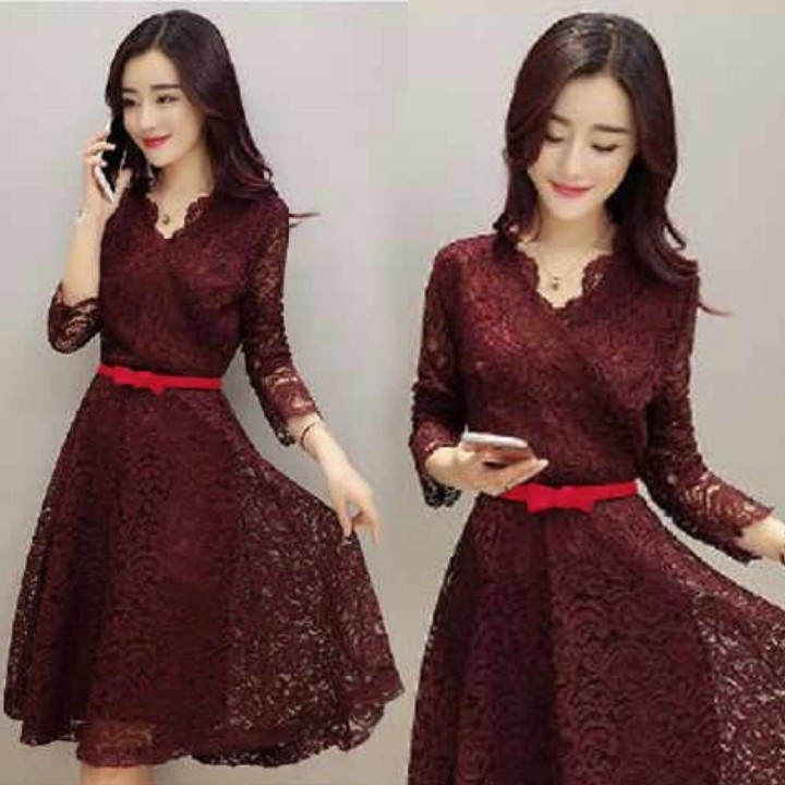 FWG - DRESS SHABY / DRESS BRUKAT / DRESS WANITA TERBARU / PAKAIAN DRESS WANITA / DRESS