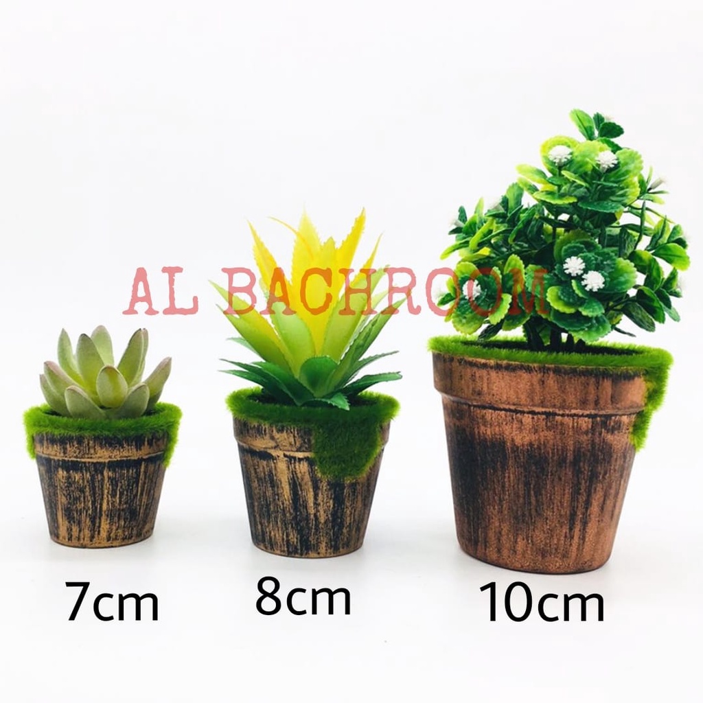 P001 POT PLASTIK BUSA LUMUT P01-0 7CM POT BUNGA PLASTIK ARTIFICIAL