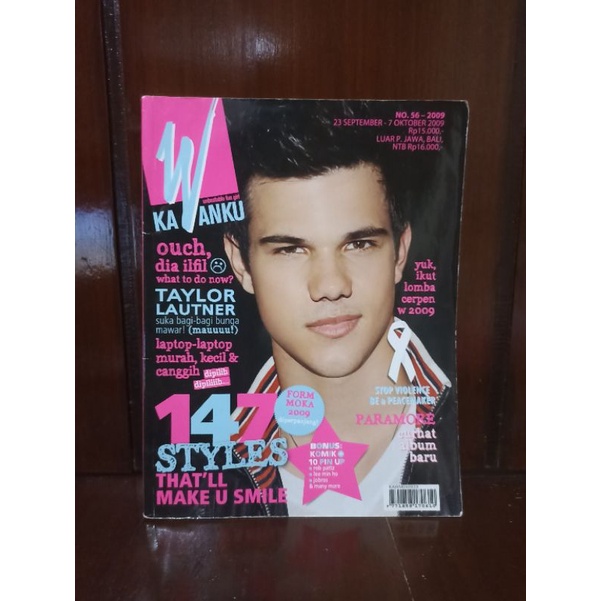 (PRELOVED) MAJALAH KAWANKU COVER TAYLOR LAUTNER