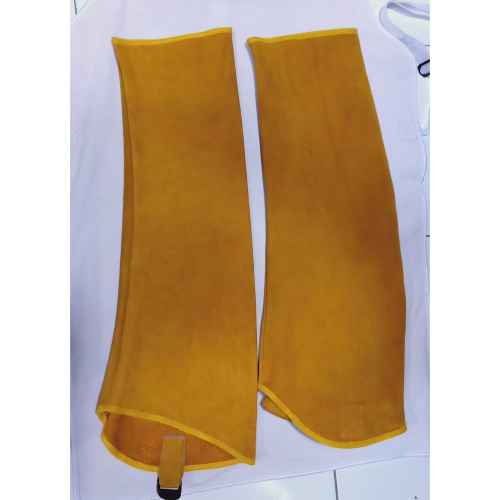 LEATHER SLEEVE YELLOW Arm Lengan Kulit Kuning/arm lengan yutaka Tan murah