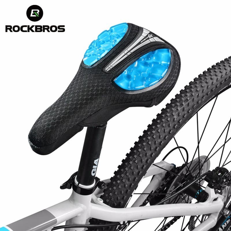 Rockbros Cover Jok Sadel Sepeda Liquid Silicone Gel - LF1034 - Blue/Black