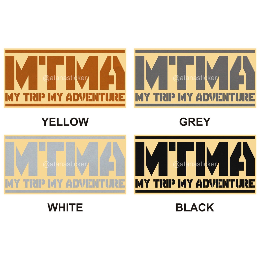 Sticker Cutting MTMA My Trip My Adventure 12x6cm