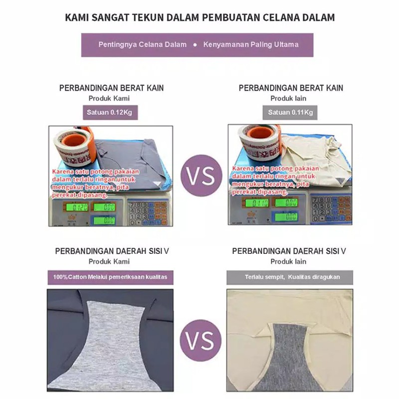 [✅COD] Celana Dalam Wanita Premium Quality CD Seamless Halus Tanpa Jahitan Pkaian Dalam Grosir Image 8