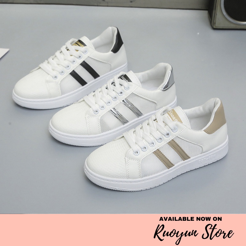 RYX - Glowy Stripe Sepatu Sneakers Wanita Fashion Casual / Olahraga (NO BOX) - Ori Import