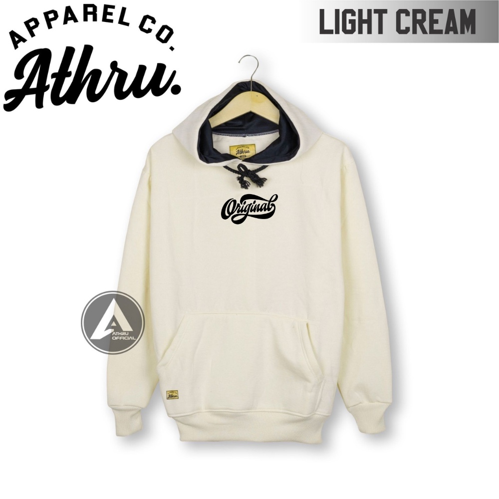 Switer Hodie Pria Sablon Original Brand Lokal Warna cream Sweater Hoodie Pria Wanita Oversize Switer