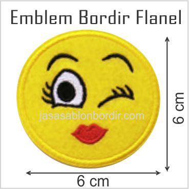 Emlem Bordir Flanel Emoji11