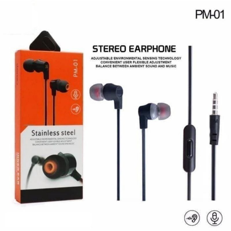 headset bass stereo handsfree jbl pm01earphone hp