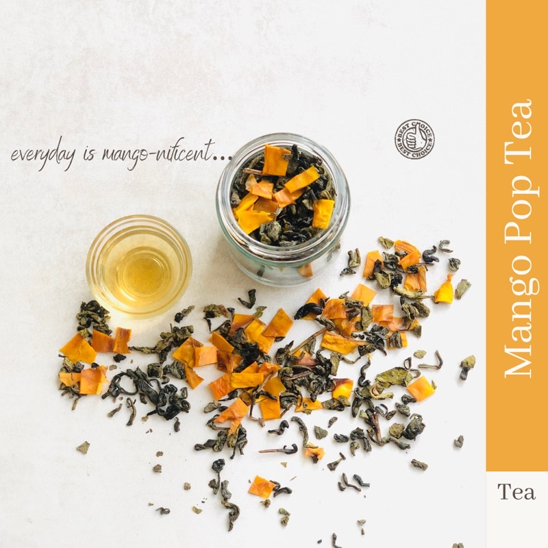 Organic&amp;Joy• Mango Pop Tea/ Teh Hijau Mangga (Tea blend,teh mangga)