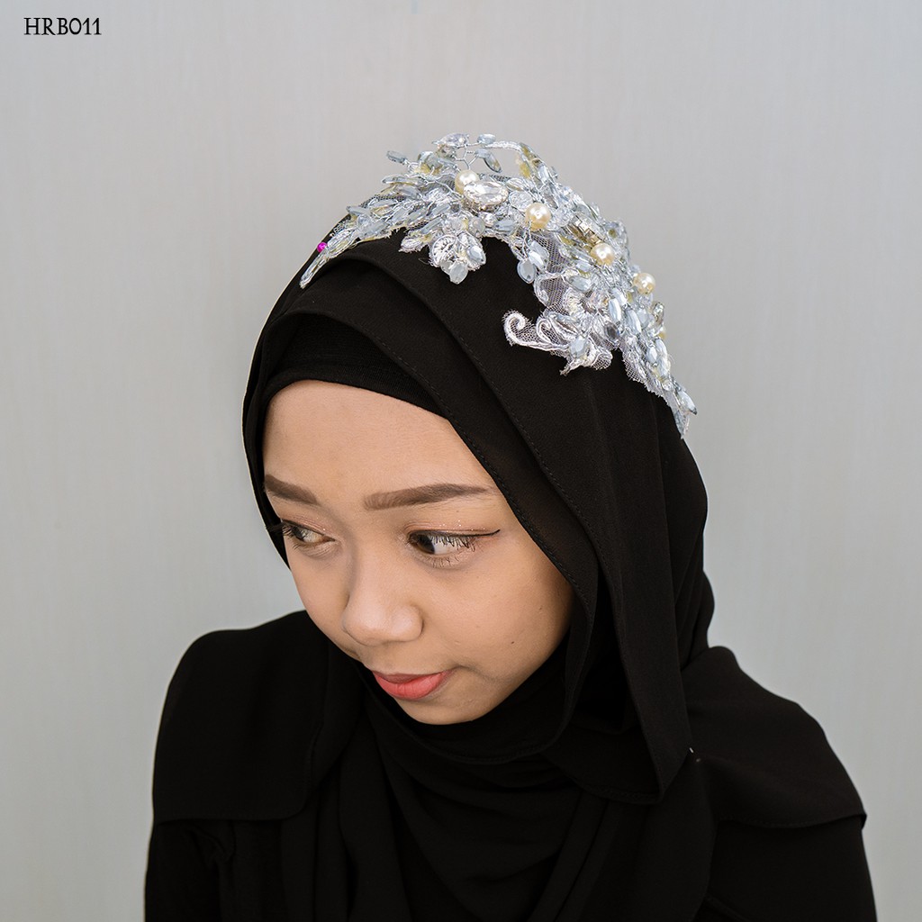 [STOCK TERBATAS] HEADPIECE WEDDING HIJAB ASESORIS WANITA MUTIARA HRB011