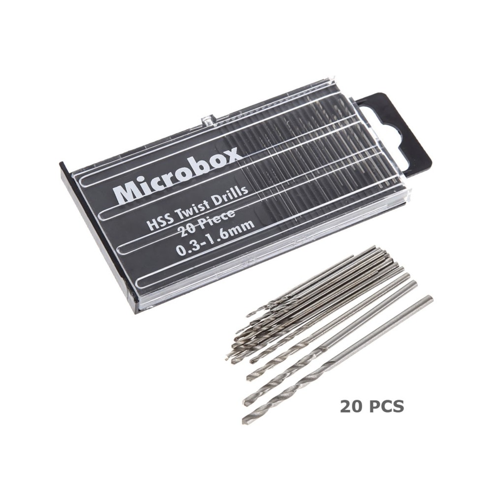 IKURA MBM201 Mata Bor Micro Set 20 Pcs PCB Microbox 0.3 - 1.6 mm