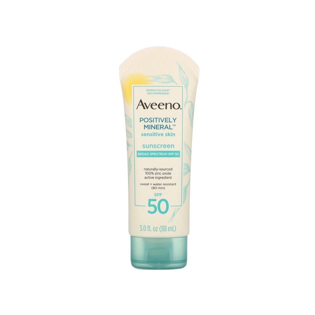 Aveeno Positively Mineral Sensitive Skin Sunscreen SPF 50 88 ml