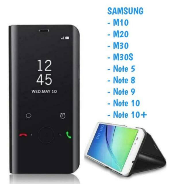 SAMSUNG M10 M20 M30 M30S NOTE 5 NOTE 8 NOTE 9 NOTE 10 NOTE 10 PLUS 10pro 10plus pro FLIP COVER MIROR CLEAR VIEW CASE Casing Sarung Kview Magic mirror