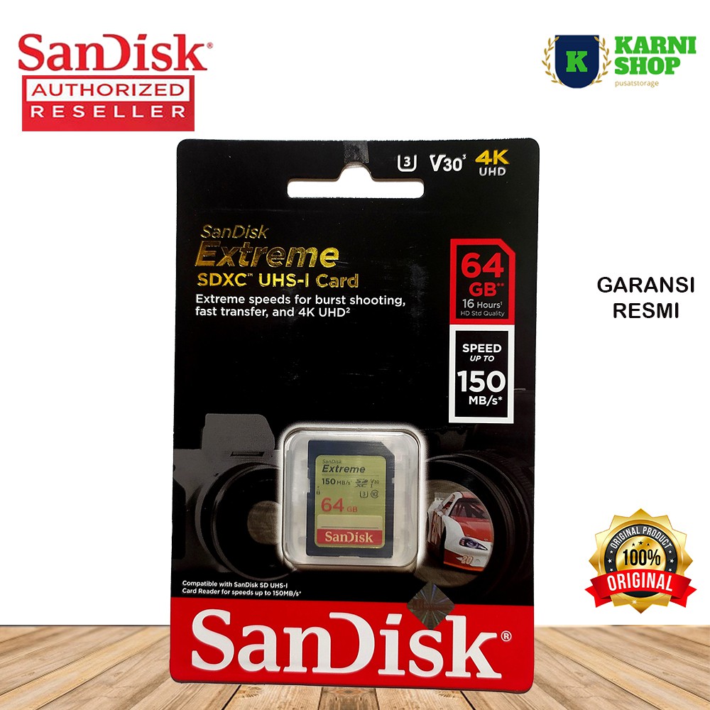 MEMORI KAMERA SDXC SDHC SANDISK EXTREME MEMORY SD CARD Shopee Indonesia