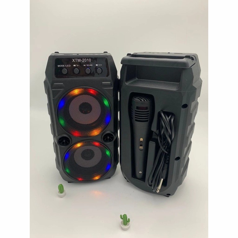 COD SPEAKER WIRELESS BLUETOOTH KARAOKE PORTABEL XTM-2010 LED PLUS MIC KARAOKE X-BASS//SPEAKER SALON AKTIF XTM-2010 LED X-BASS//SPEAKER KARAOKE X-BASS//SPEAKER WIRELESS