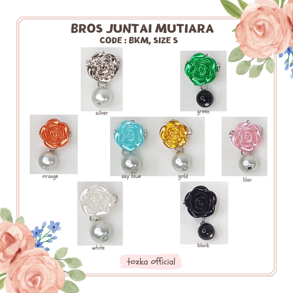 Bros juntai kristal mutiara I aksesoris hijab