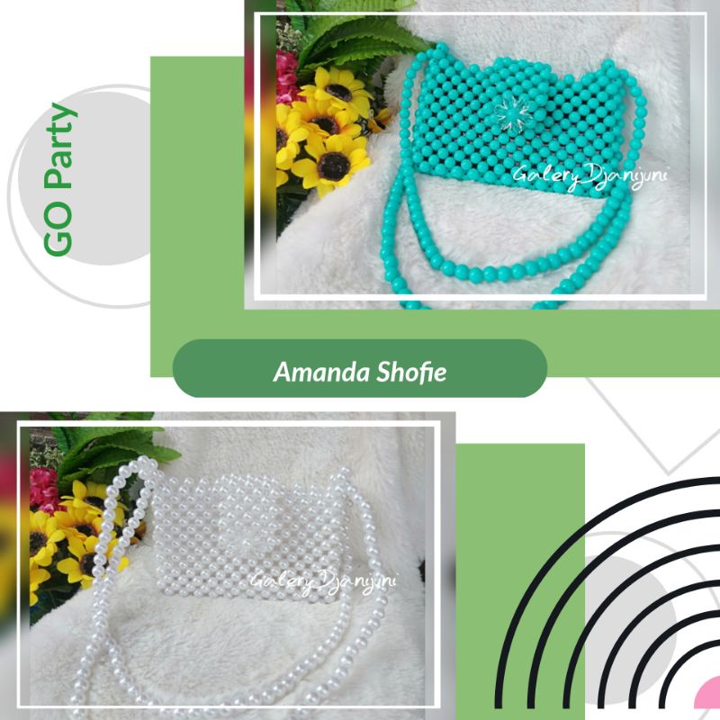 PEARL BAG Tas Manik mote Akrilik // Amanda Sofie Beads Bag // Tas Mutiara // SLING BAG