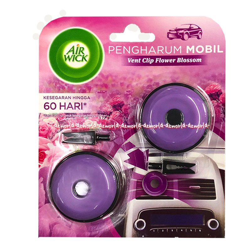 Air Wick Pengharum Mobil 60hari Vent Clip Flower Blossom Water Klip Burst Car Air Freshener Model Klips Bulat Pewangi Mobil Wangi Bunga Circle