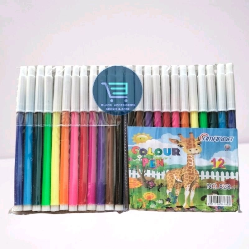 

Spidol warna colour pen no 828 isi 12 warna