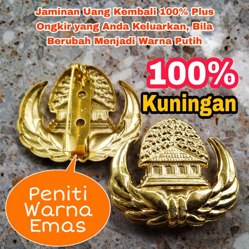 Pin Korpri - Peniti - Kuningan Asli - Anti Luntur Selamanya