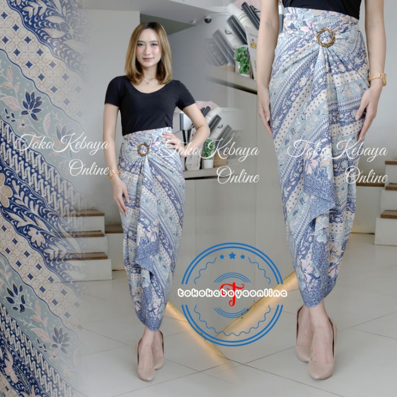 rok lilit batik / rok lilit batik kain lilit murah / lilit batik modern / 20 motif-greyish blue