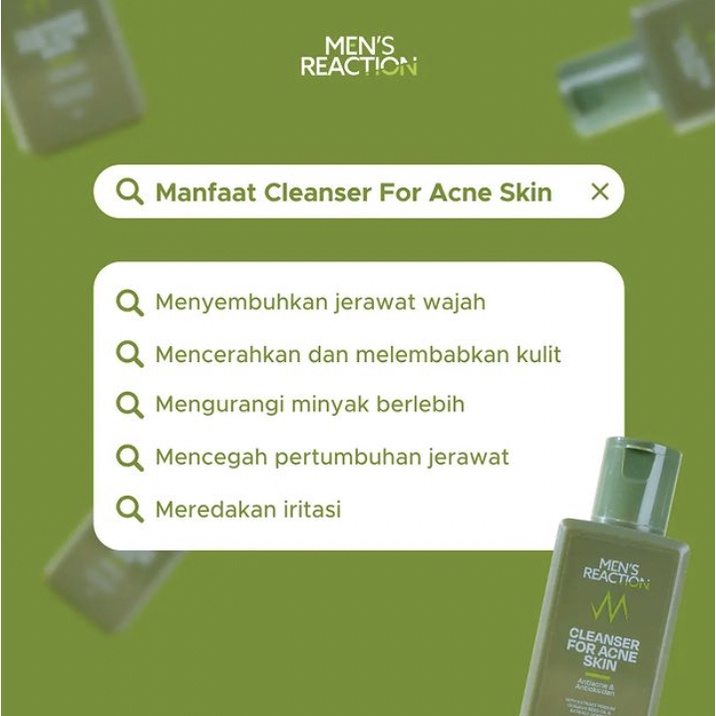 Mens reaction sambun jerwat cleanser for acne skin