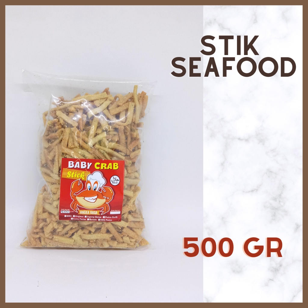 

Cemilan Sehat Enak Bergizi Stik Seafood - Kemasan 500 GR