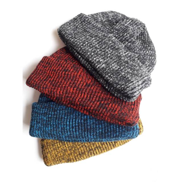 (SPESIAL TONE)SHORT BEANIE HAT POLOS MOTIF MISTY,KUPLUK MODEL BEANIE HAT MISTY