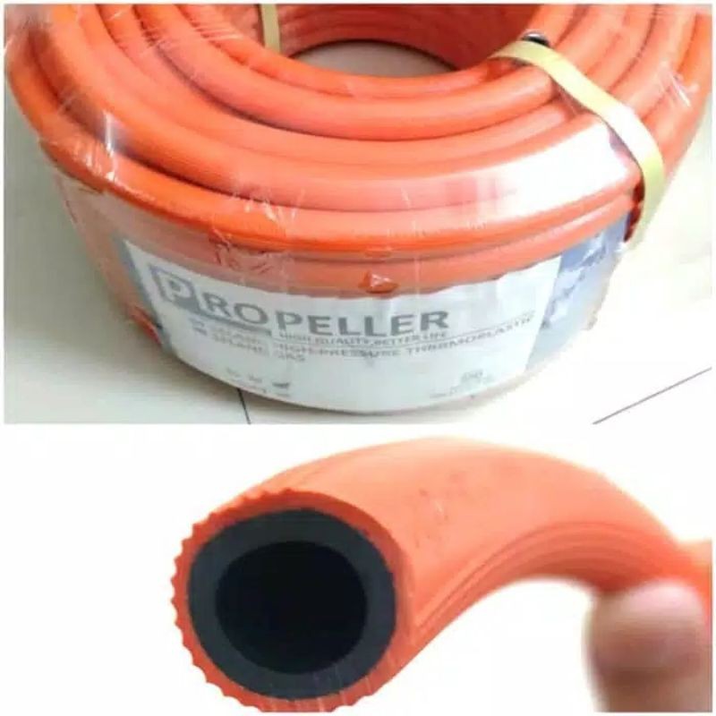 SELANG  GAS ORANGE PROPELLER 2 LAPIS 50M