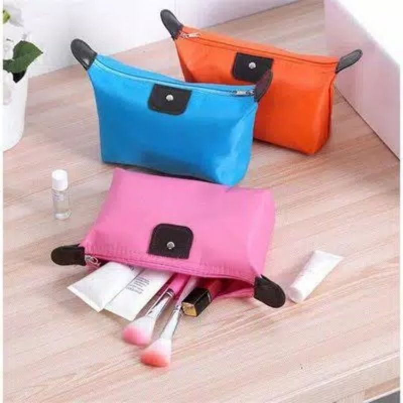 Tas Kosmetik Polos Mini Pouch Dompet Wadah Makeup Wanita Pouch Simple Kosmetik Makeup Import Murah