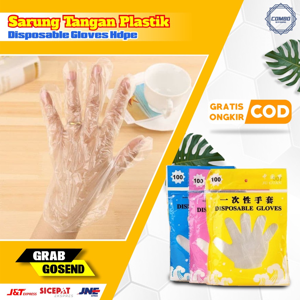 Sarung Tangan Plastik Sekali Pakai Disposable Gloves Hdpe