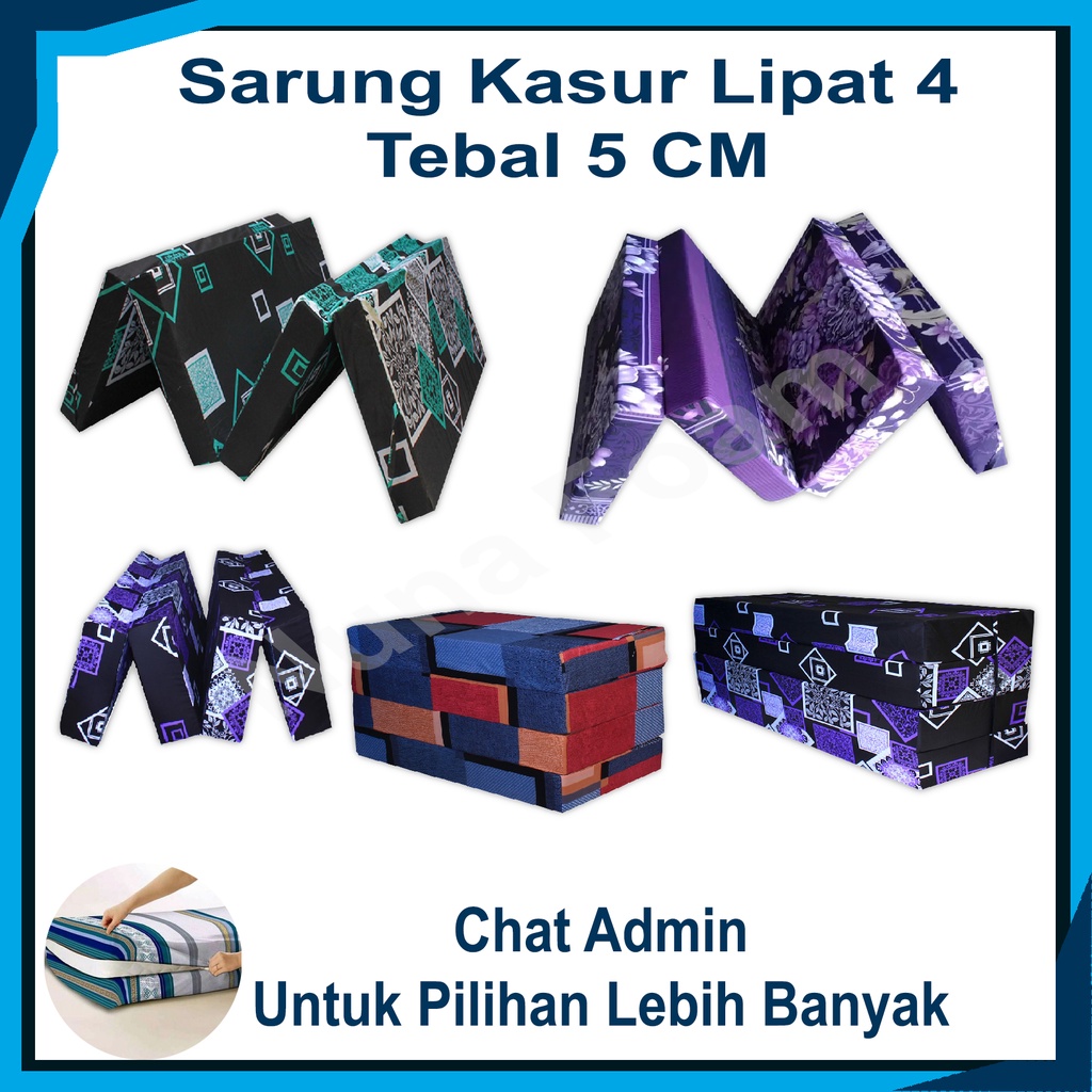 Sarung Kasur Lipat 4 Busa Inoac Tebal 5 cm nomor 1 , 2 , 3 , 4 , 5 /Sarung kasur lipat 4 Inoac Resle