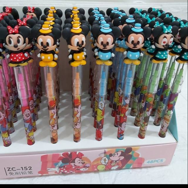 

Pensil Cabut Mickey Minnie mouse / pensil susun sambung mickey minnie / pensil bensia mickey minnie