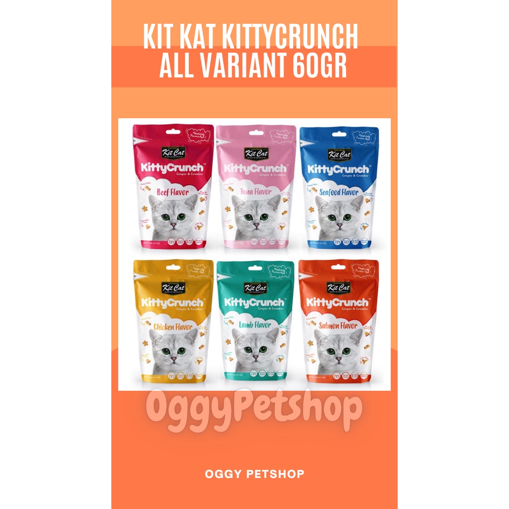 Snack Kucing Kit Cat Kitty Crunch 60gr All Varian Kitkat Semua Rasa Kitcat