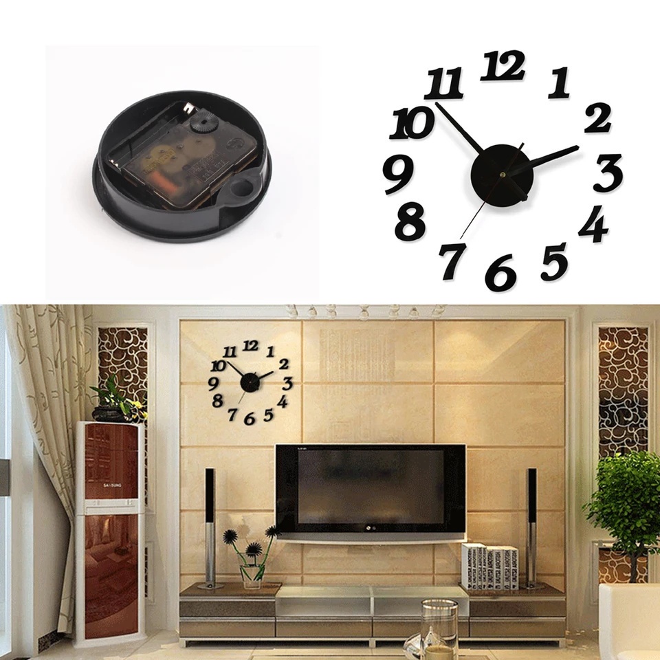 Jam Dinding DIY Dekorasi Rumah Kantor Quartz Wall Clock 30-50cm DIY-03